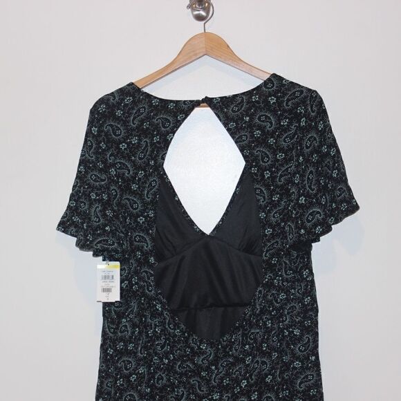 NEW BP Black Print Mini Dress Women 3X - Picture 9 of 14